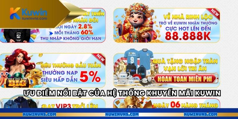 Ưu điểm nổi bật của hệ thống khuyến mãi Kuwin